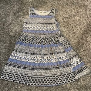 H&M toddler dress. Blue & grey. Size 4-6